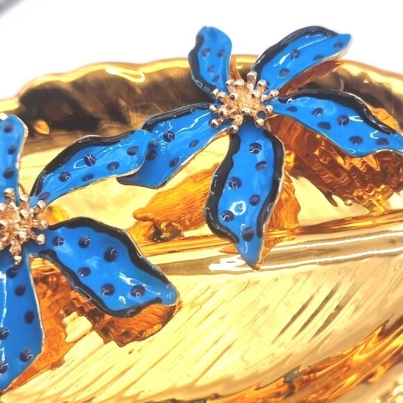 New ZARA tropical flower stud earrings - Picture 5 of 10